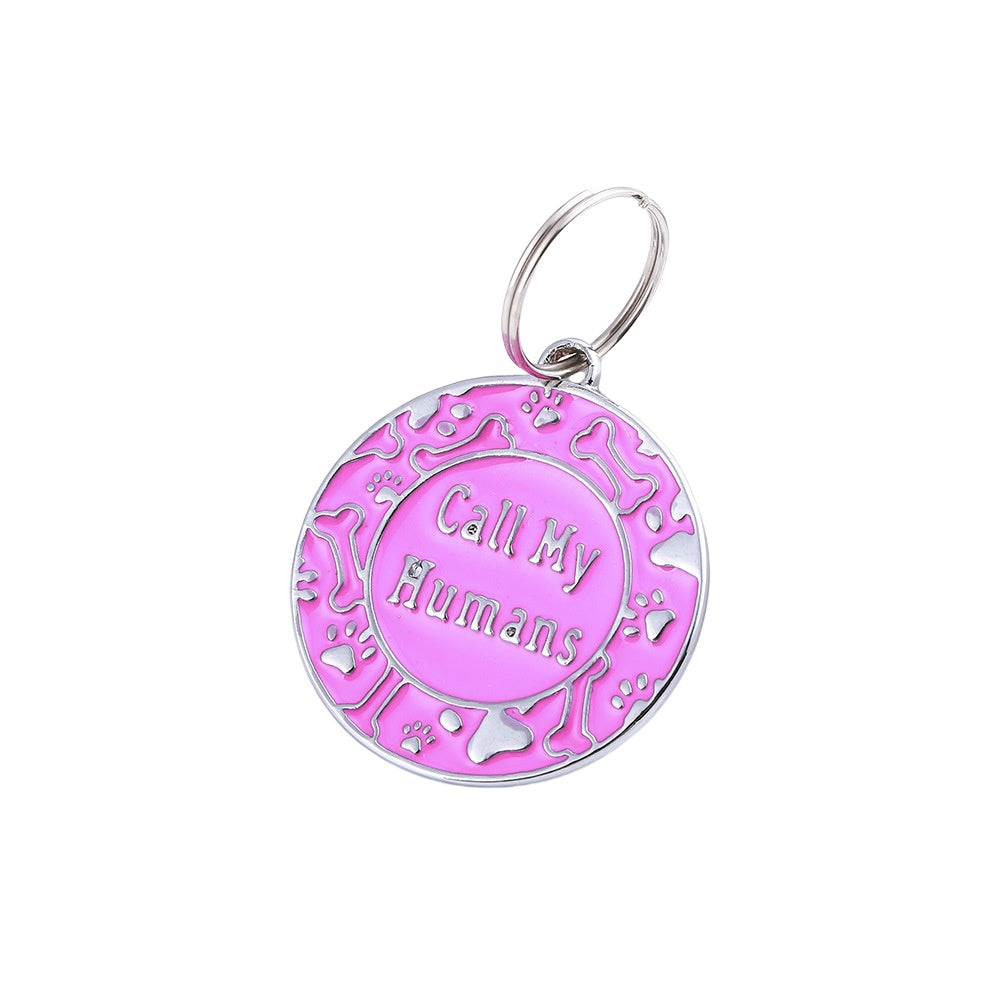 Cute Metal Personal Pet ID Tag -"Call My Humans"