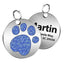 Paw Round Engraved Personalized Pet ID Tag